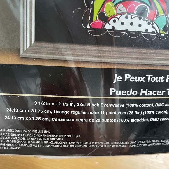 Bucilla Plaid Counted Cross Stitch Kit I Can Do All Things Through Christ New - Picture 6 of 6